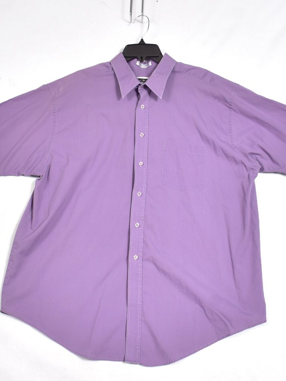 John Weitz Men's Short Sleeve Purple Button Up Shirt Size 18.5